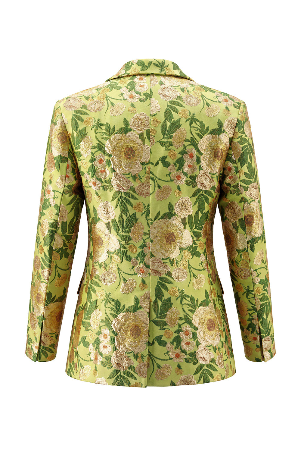 Blue 2 Piece Floral Notched Lapel Single Breasted Women Suits with Pockets