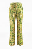 Blue 2 Piece Floral Notched Lapel Single Breasted Women Suits with Pockets
