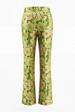 Blue 2 Piece Floral Notched Lapel Single Breasted Women Suits with Pockets