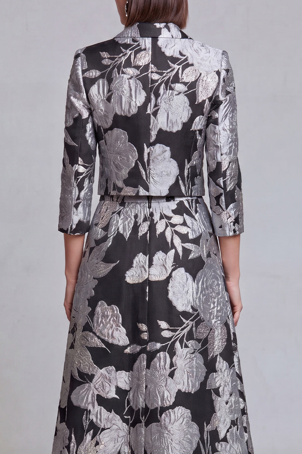 Sage Green Notched Lapel Floral 2 Piece Prom Suits with Pockets