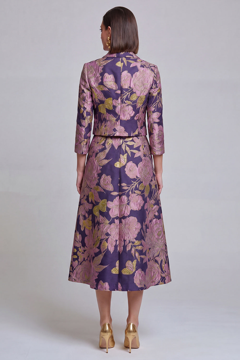 Sage Green Notched Lapel Floral 2 Piece Prom Suits with Pockets