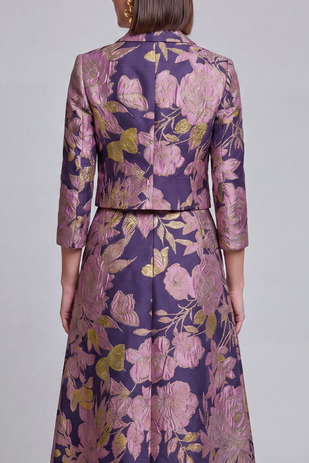 Sage Green Notched Lapel Floral 2 Piece Prom Suits with Pockets