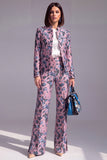 2 Piece Dusty Green Floral Slim Fit Prom Suits