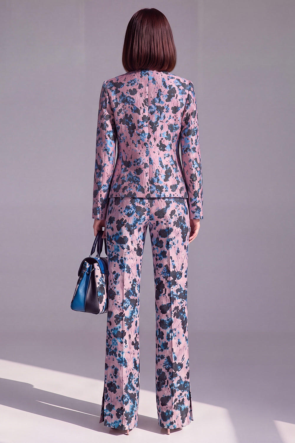 2 Piece Dusty Green Floral Slim Fit Prom Suits