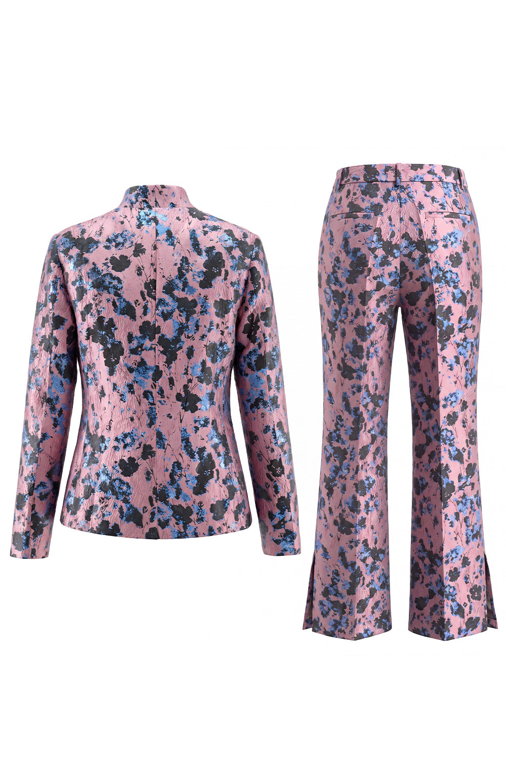 2 Piece Dusty Green Floral Slim Fit Prom Suits