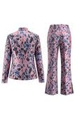 2 Piece Dusty Green Floral Slim Fit Prom Suits