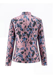 2 Piece Dusty Green Floral Slim Fit Prom Suits