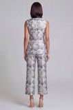 2 Piece Blue Floral Shawl Lapel Double Breasted Prom Suits with Pockets