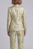 Sage Green Shawl Lapel 2 Piece Single Breasted Wide Leg Prom Suits