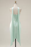Mint Corset Short Tight Ruched Strapless Homecoming Dress with Slit