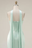 Mint Corset Short Tight Ruched Strapless Homecoming Dress with Slit