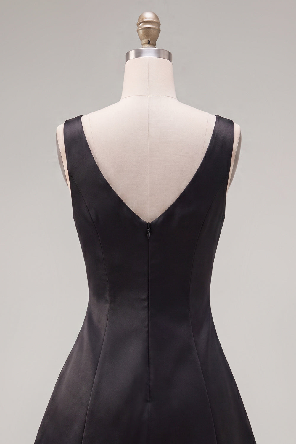 Black Pink A Line Short V-Neck Homecoming Dress with Beading