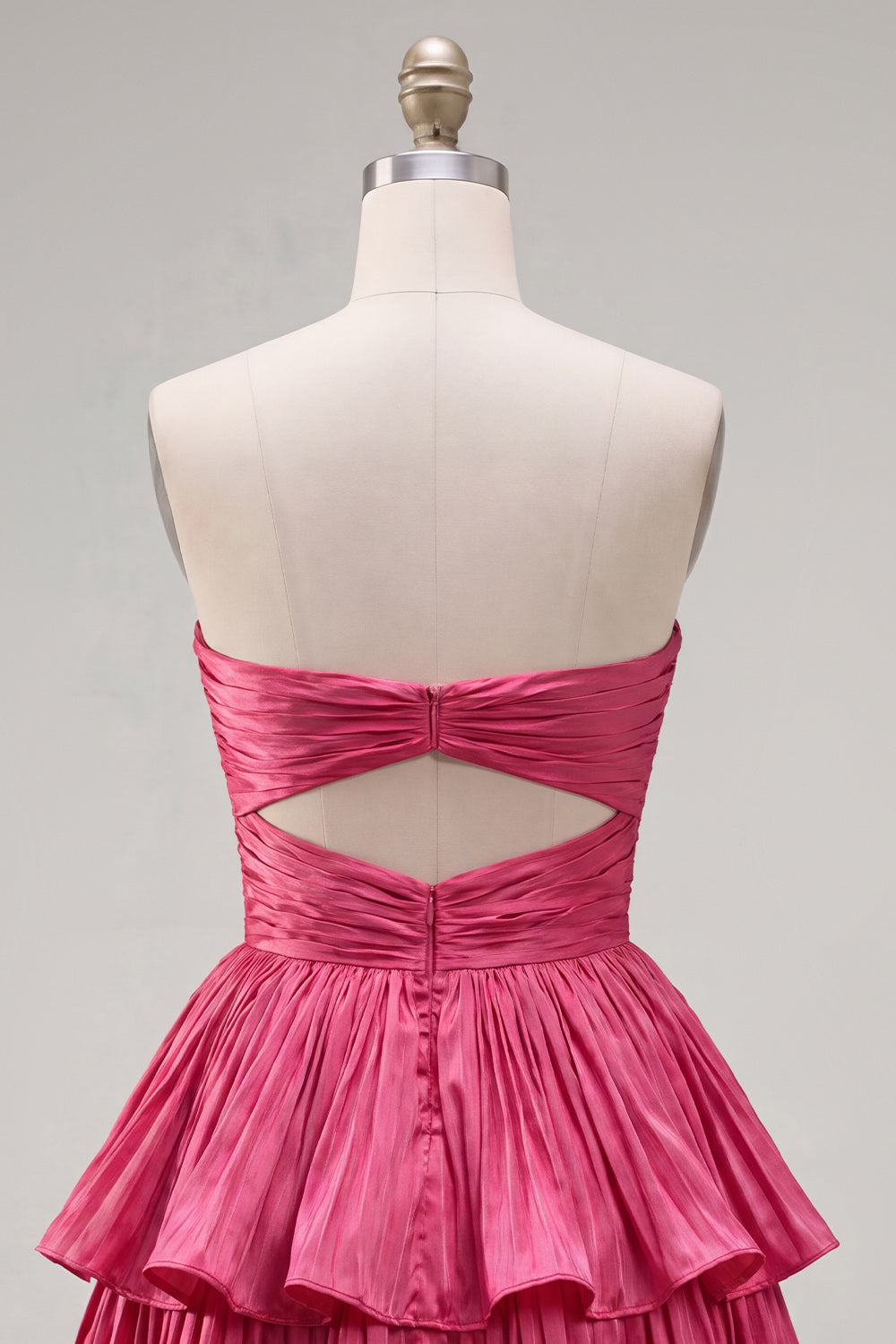 Green Sweetheart Pleated Tiered A-Line Short 80s Homecoming Dress