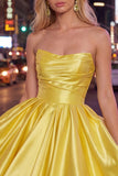 Mint Satin Ruched Strapless A-Line Short 80s Homecoming Dress