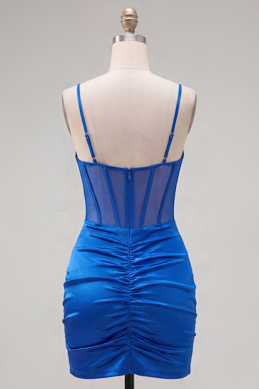 Royal Blue Ruched Corset Tight Short Homecoming Dress
