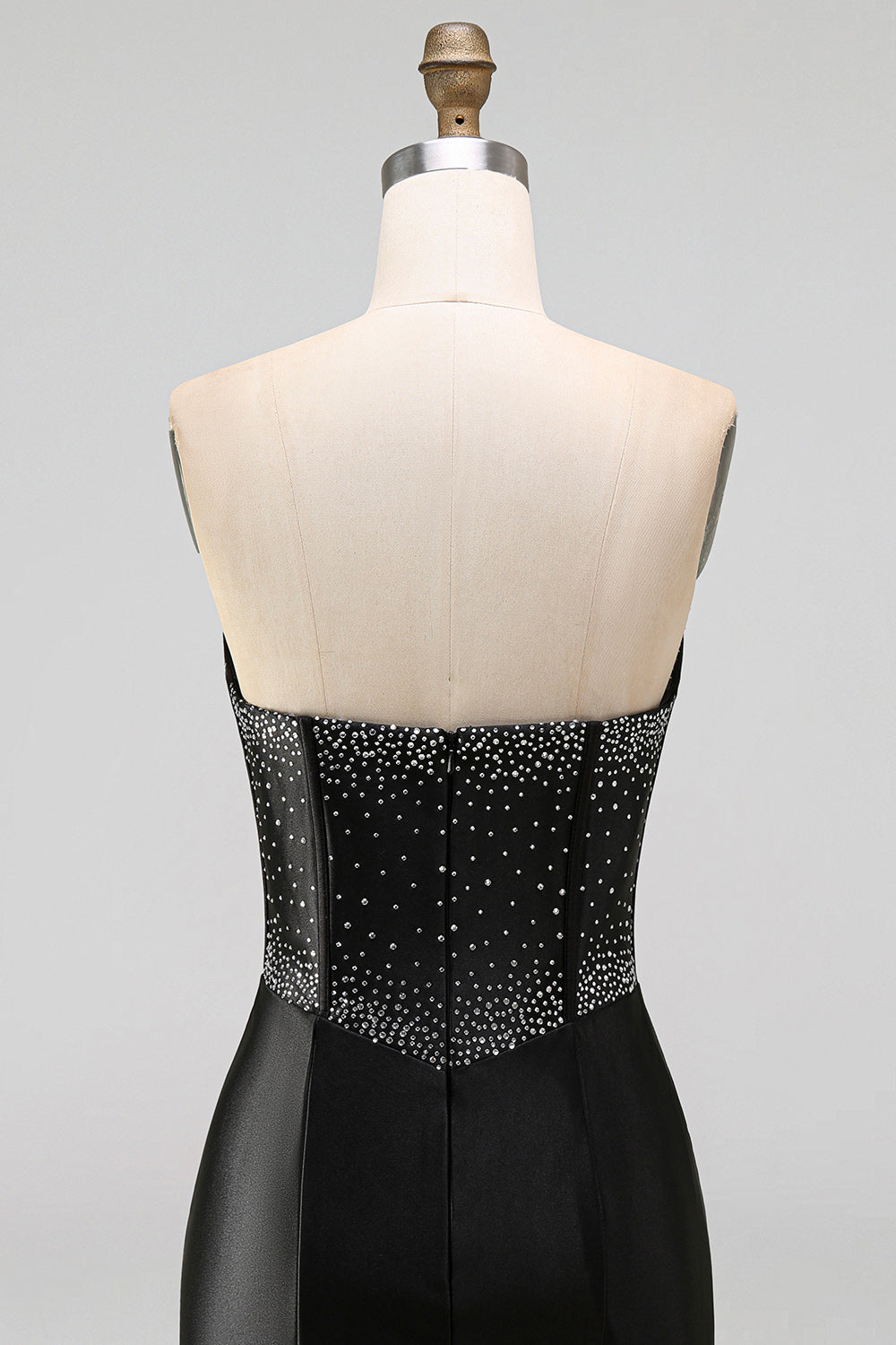 Sparkly Black Beaded Keyhole Corset Tight Short Homecoming Dress