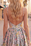Grey Jacquard Corset Ruched A-Line Short Homecoming Dress