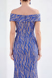 Sparkly Royal Blue Sequin Mermaid Long Monther of the Bride Dress with 3D Flowers