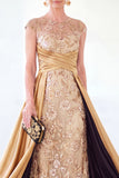 Sparkly Floral Dark Green Ruched Beaded Sheath Long Mother of the Bride Dress