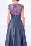 Sparkly Floral Dark Green Ruched Beaded Sheath Long Mother of the Bride Dress