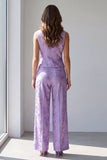 2 Piece Lilac Single Breasted V-Neck Work Suits