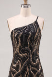 Sparkly Gold and Champagne Tight Short Beaded Homecoming Dress