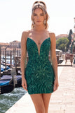 Sparkly Gold Sequin Strapless Tight Short Homecoming Dress