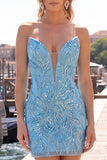 Sparkly Gold Sequin Strapless Tight Short Homecoming Dress