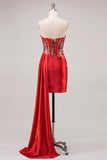 Sparkly Corset Pink Ruched Tight Short Homecoming Dress with Side Cape
