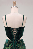 Sparkly Floral Velvet Blue Corset Sequin Tight Short Homecoming Dress