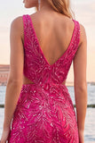 Sparkly Gold V-Neck Tight Short Sequin Homecoming Dress