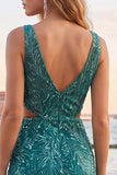 Sparkly Gold V-Neck Tight Short Sequin Homecoming Dress