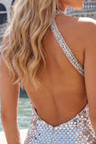 Sparkly Burgundy Sequin Tight Short Homecoming Dress