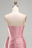 Sparkly Gold Satin Fringed Beaded Tight Short Corset Homecoming Dress