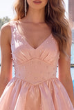 Sage Green V-Neck Beaded Ruffled Short A Line Homecoming Dress