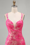 Floral Lilac Beaded Spaghetti Straps Tight Short Homecoming Dress