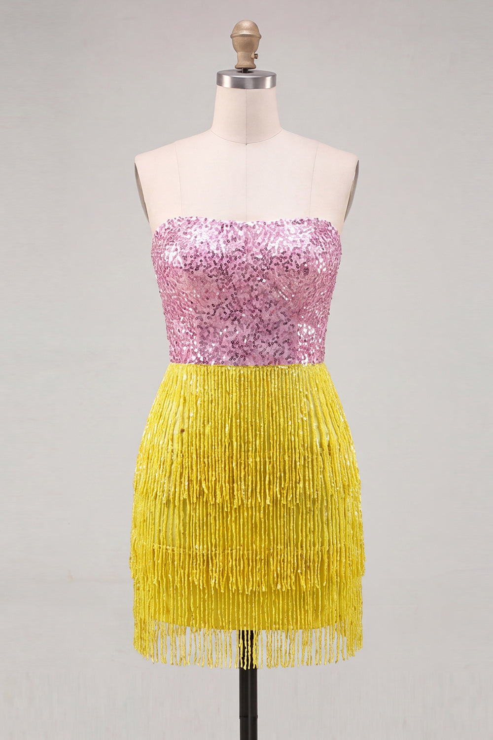 Sparkly Green Sequin Tight Short Homecoming Dress with Fringes