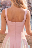 White Black Dots Ruched A-Line Short Homecoming Dress