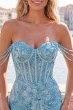 Floral Sage Green Corset Beaded Tight Short Homecoming Dress