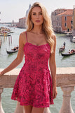Ivory Appliqued A-Line Spaghetti Straps Short Homecoming Dress