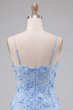 Ivory Appliqued A-Line Spaghetti Straps Short Homecoming Dress