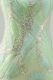Sparkly Mint Green Sequin Strapless Tight Short Homecoming Dress