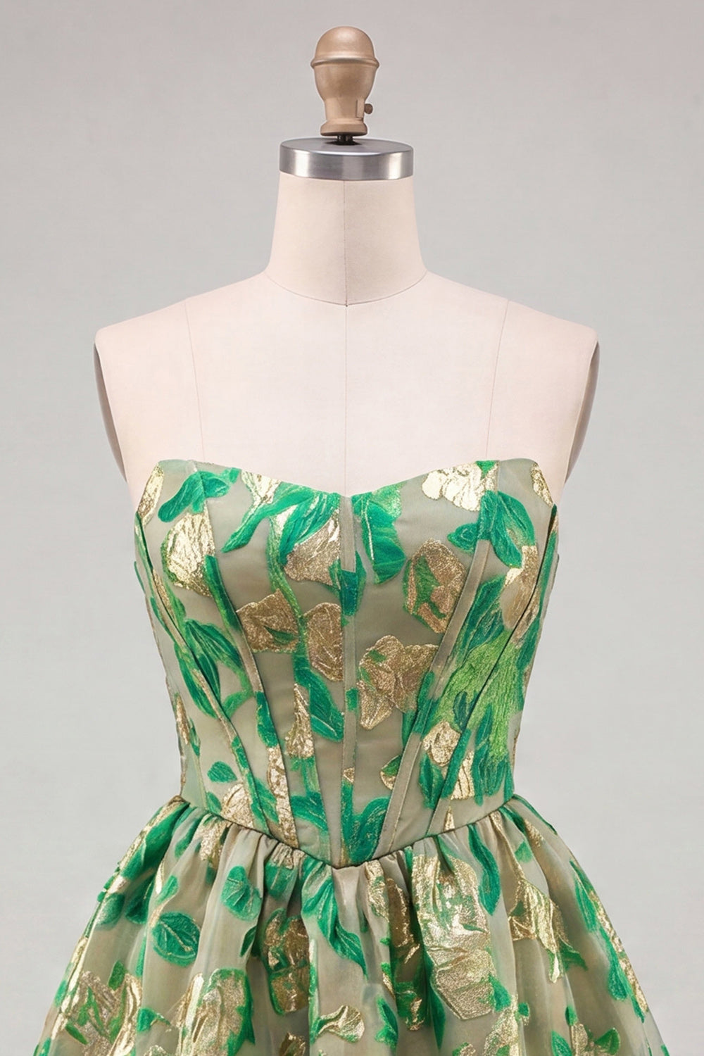 Floral Orange Corset Sweetheart A-Line Short Homecoming Dress