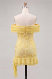 Floral Light Blue Ruffled Tight Short Homecoming Dress with Sash