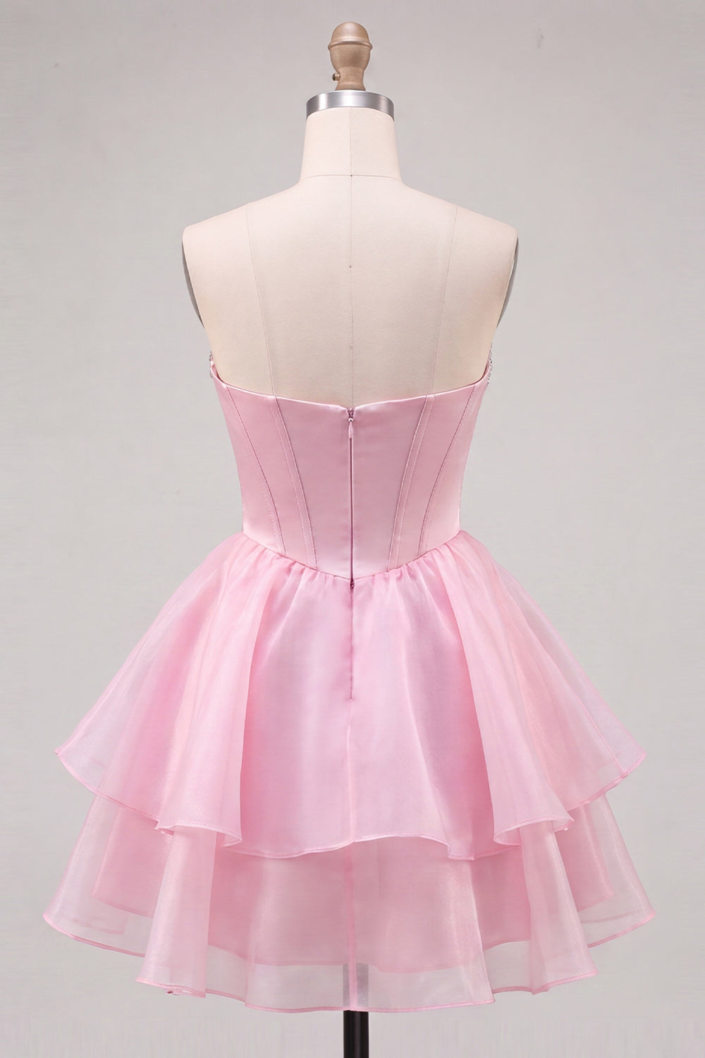 Yellow Corset Tiered Ruffled A-Line Short Homecoming Dress