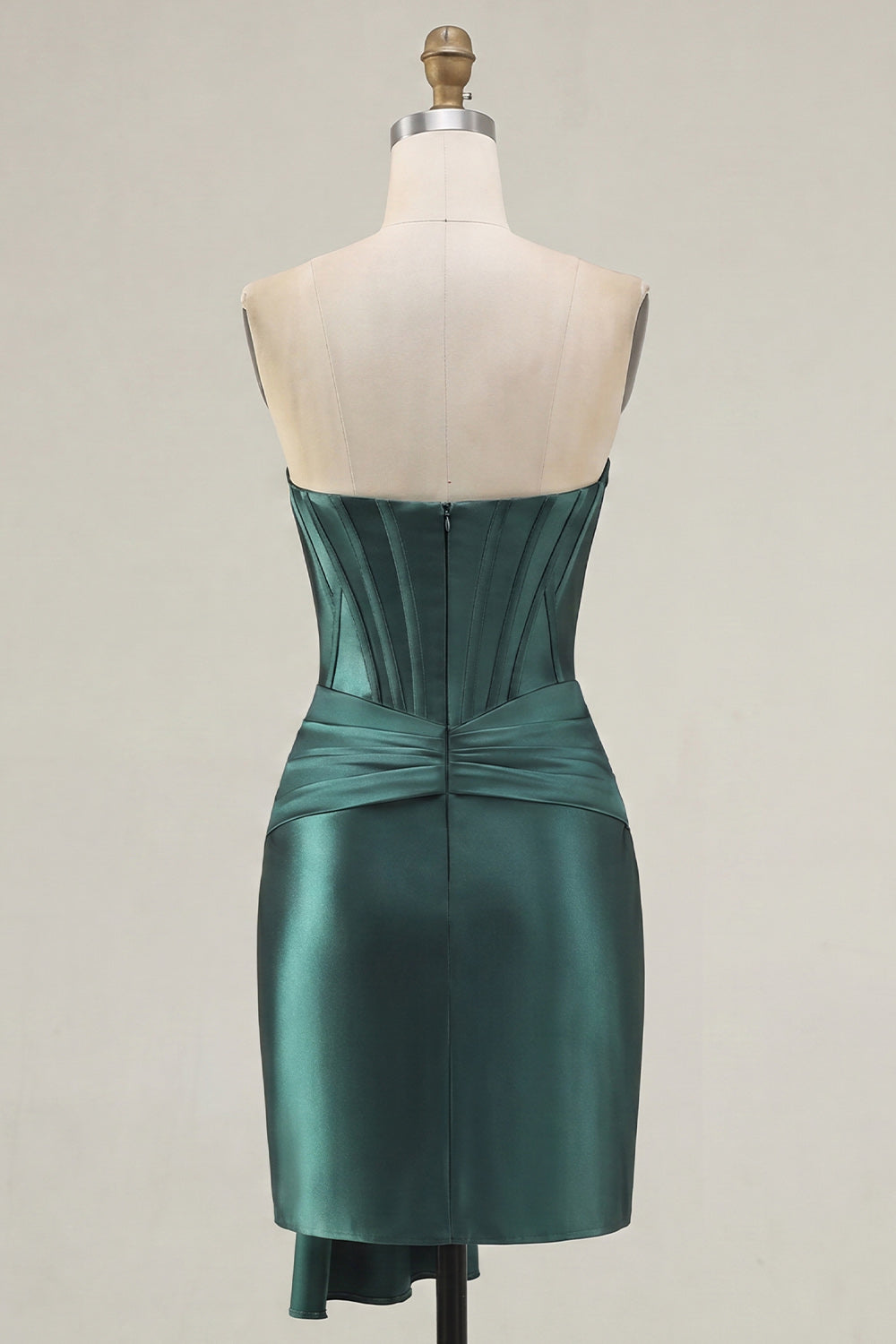Fuchsia Satin Corset Sweetheart Tight Short Homecoming Dress with Sash