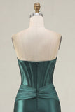 Fuchsia Satin Corset Sweetheart Tight Short Homecoming Dress with Sash