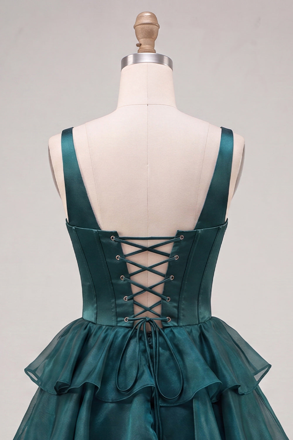 Hot Pink Corset Tiered Ruffled A-Line Short Homecoming Dress