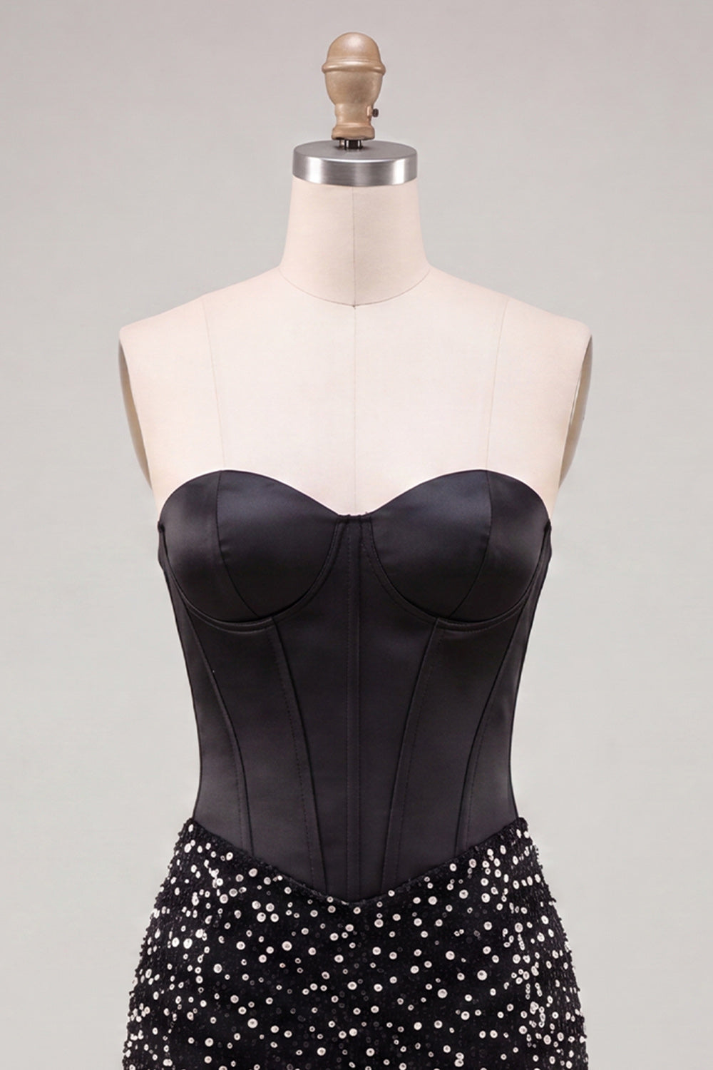 Sparkly Corset Champagne Beaded Tight Short Homecoming Dress