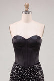 Sparkly Corset Champagne Beaded Tight Short Homecoming Dress